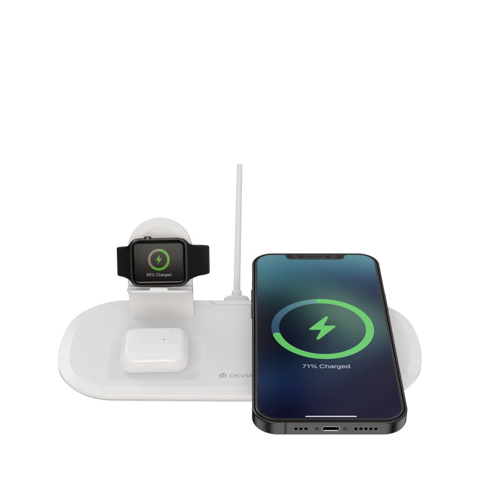 Devia wireless charger 3in1 Smart 15W white