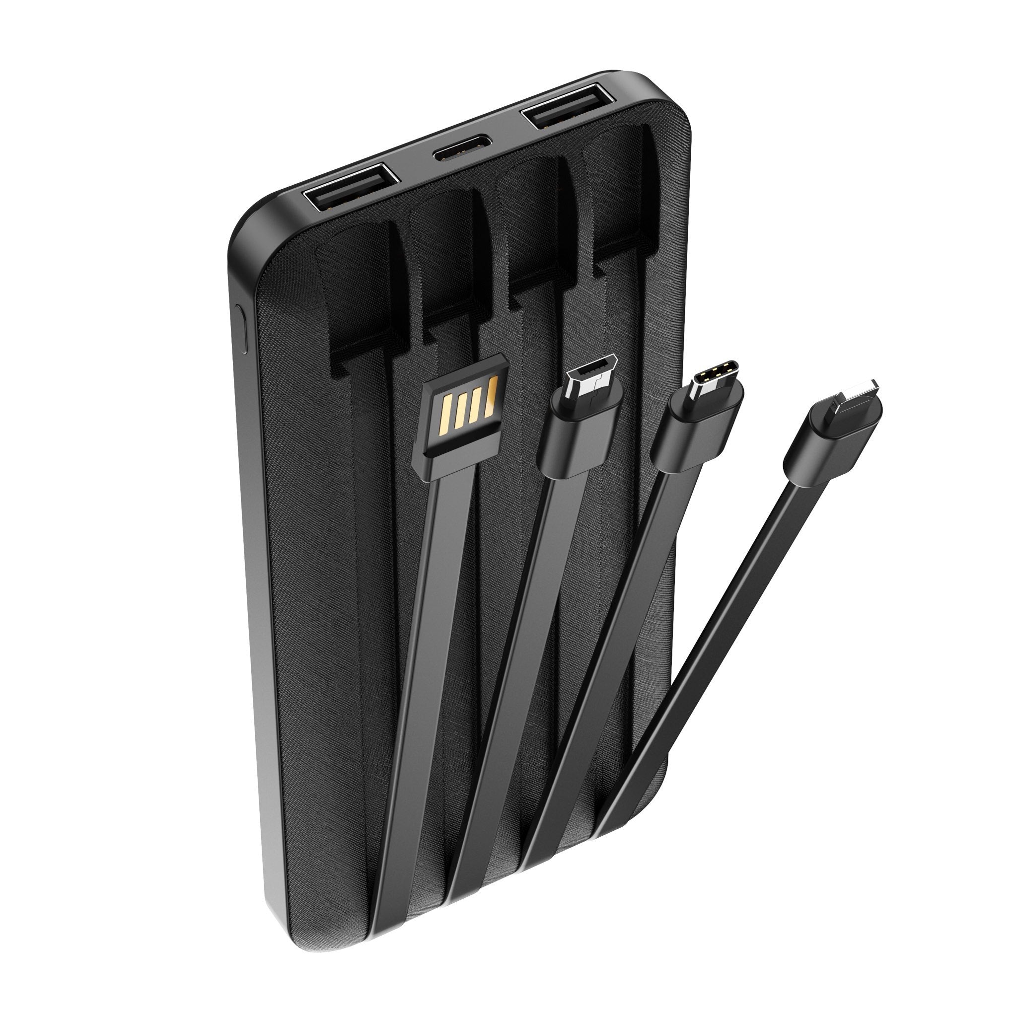 Chargeur Forever TB-411 ALLin1 10000 mAh câbles USB-C Lightning microUSB noir