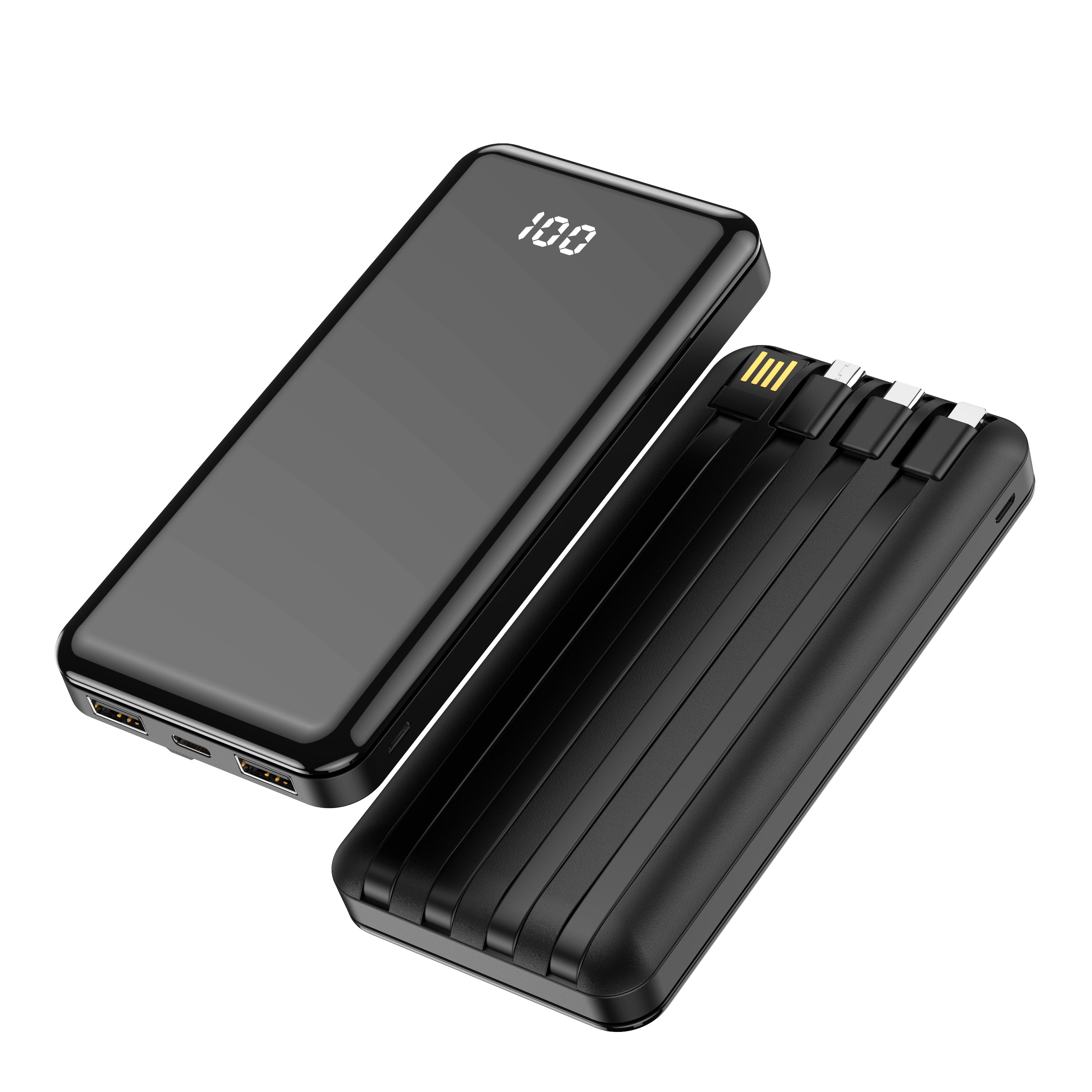 Chargeur Forever TB-411 ALLin1 10000 mAh câbles USB-C Lightning microUSB noir