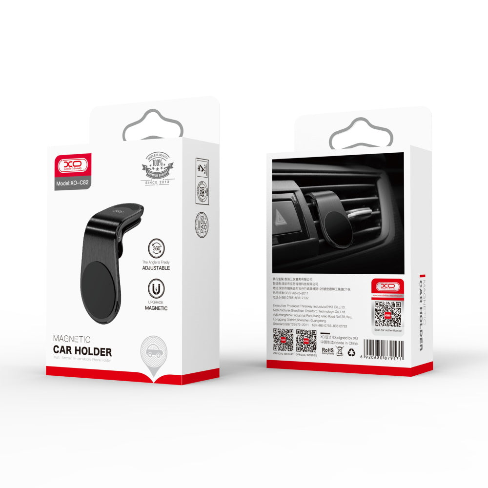 XO Car holder C82 magnet black for air outlet