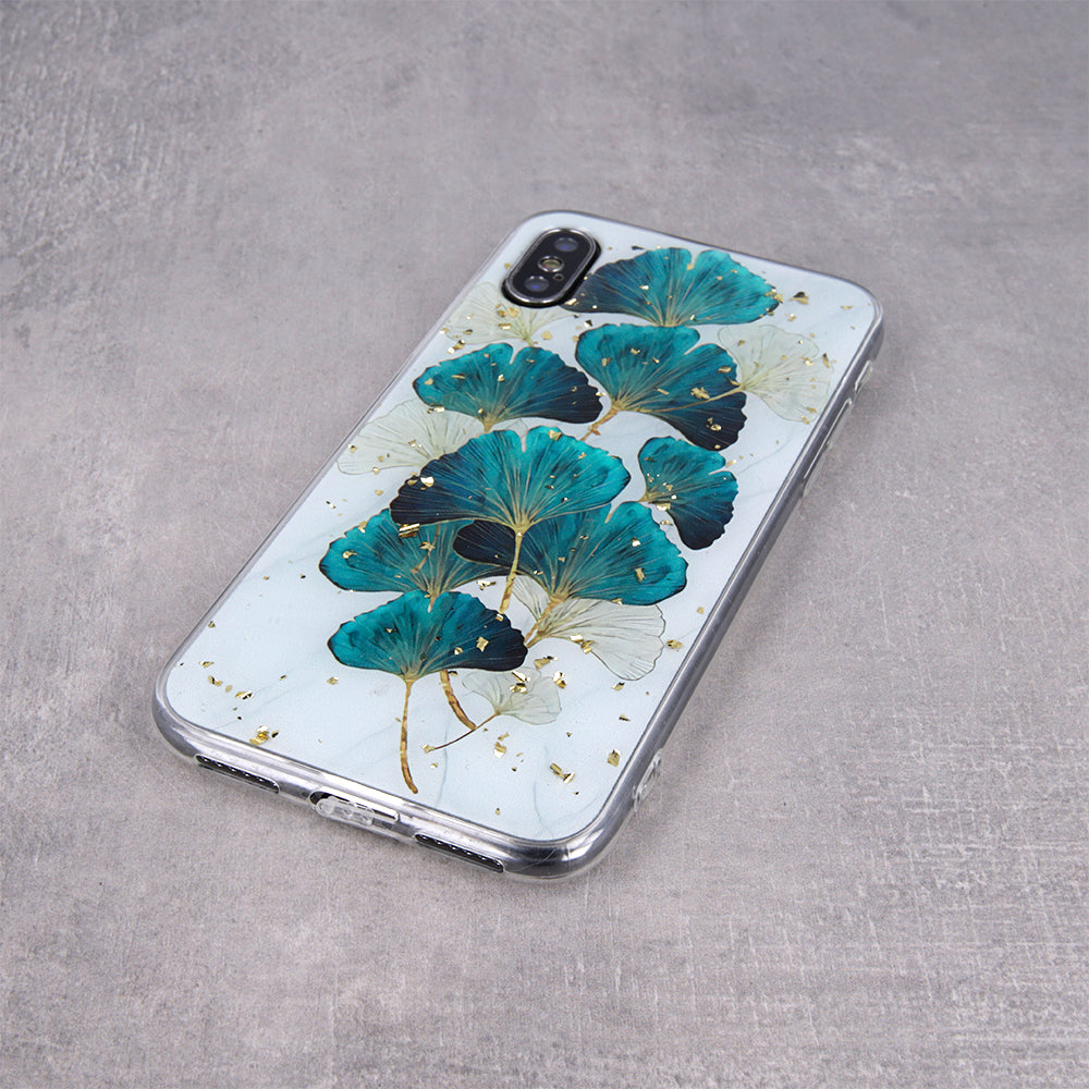 Gold Glam case for Samsung Galaxy S21 leaves
