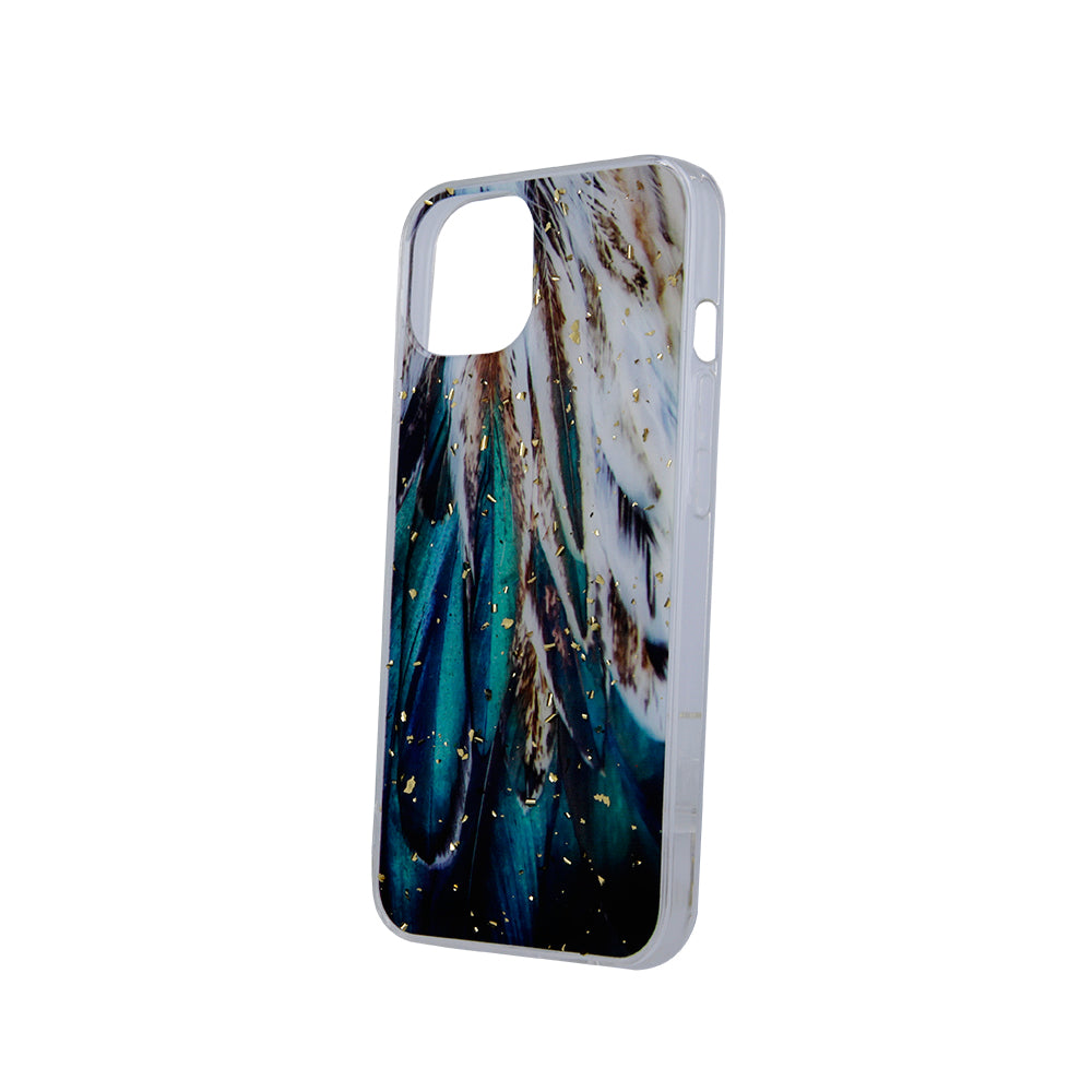 Gold Glam case for Samsung Galaxy A15 4G / A15 5G feathers