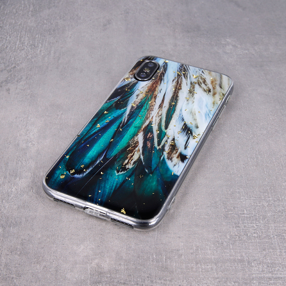Gold Glam case for Samsung Galaxy A25 5G (global) feathers