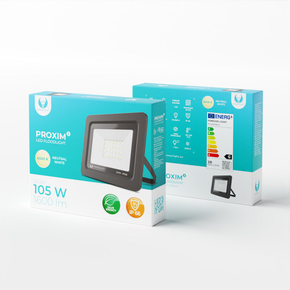 Projecteur LED PROXIM II 20W 4500K IP66 Forever Light