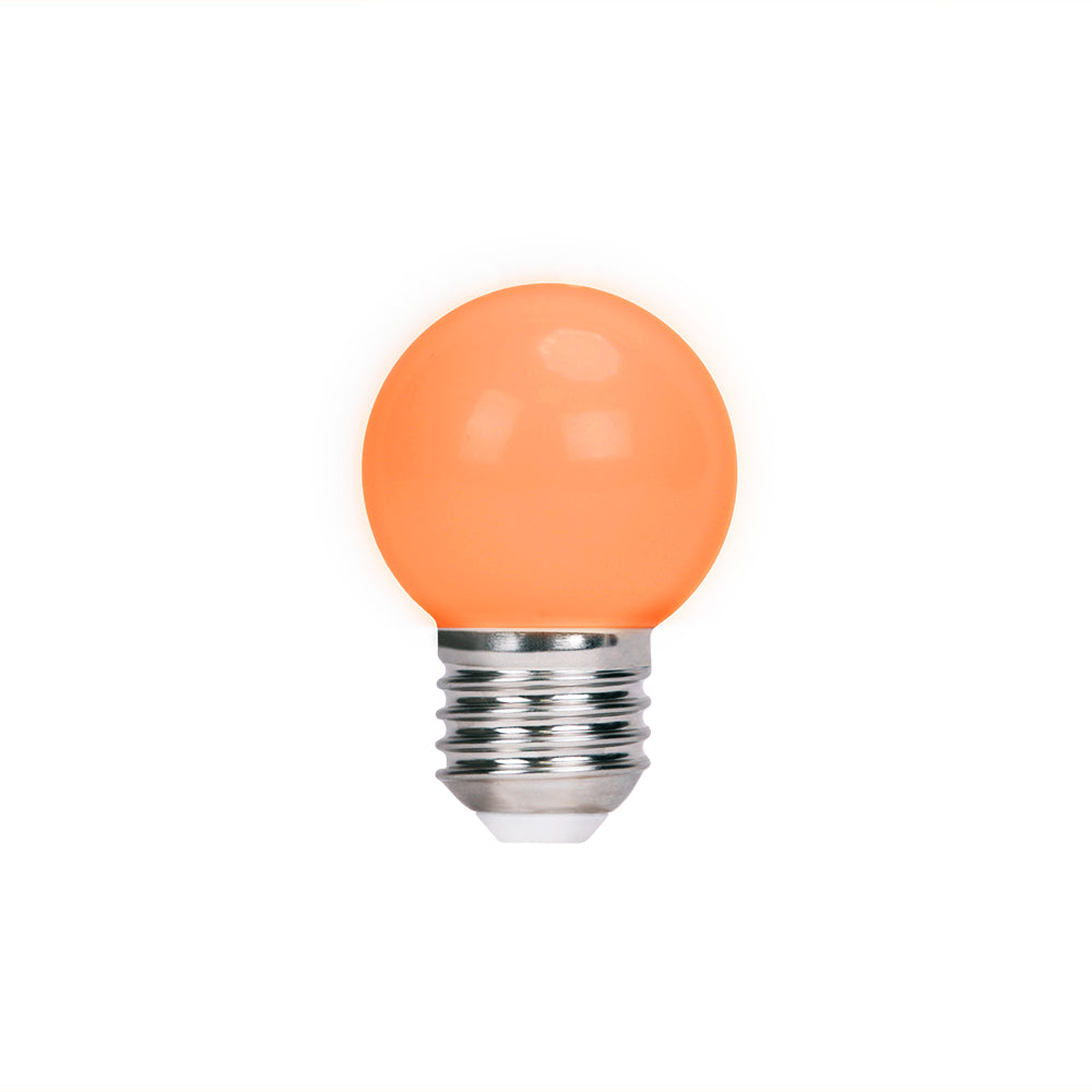 Ampoule LED E27 G45 2W 230V Orange - Pack de 5