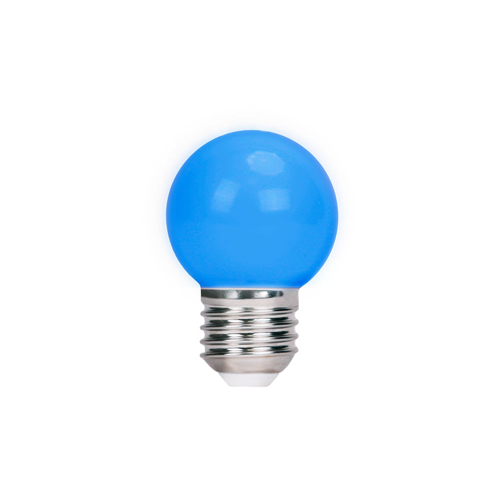 Ampoule LED E27 G45 2W 230V Bleu - Pack de 5