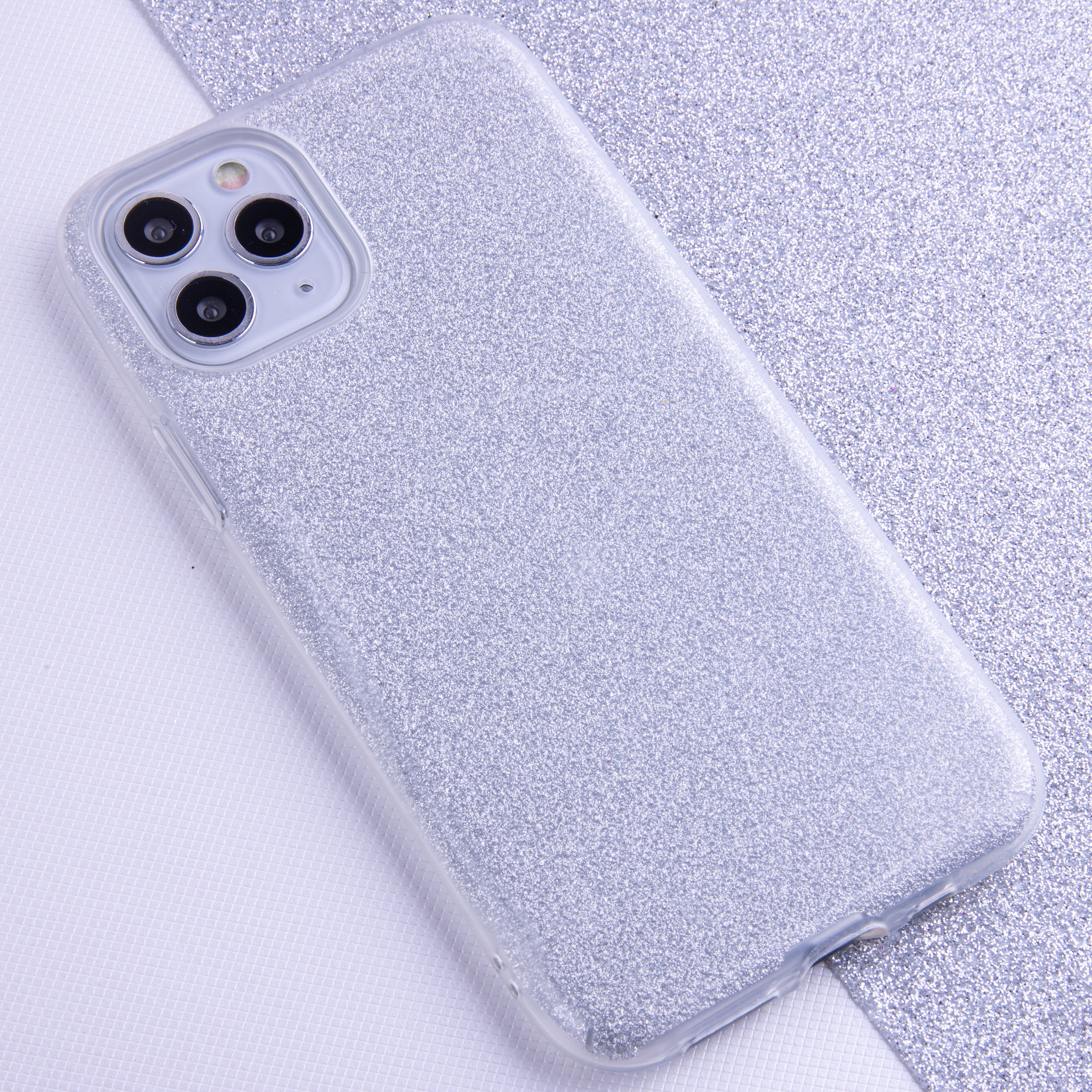 Glitter 3in1 case for iPhone 17 6,3" silver