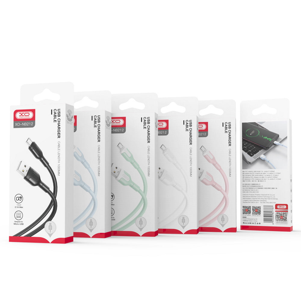 XO cable NB212 USB - USB-C 1,0 m 2,1A black