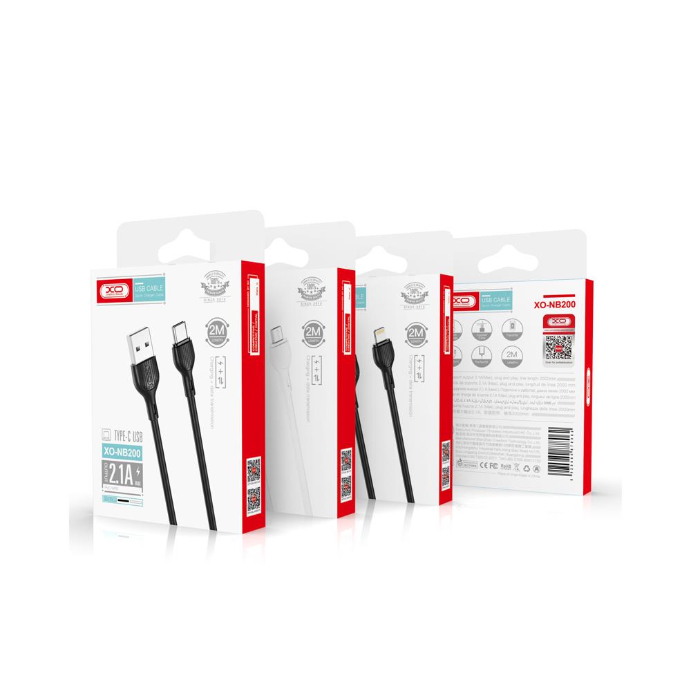 XO cable NB200 USB - Lightning 2,0m 2.1A white