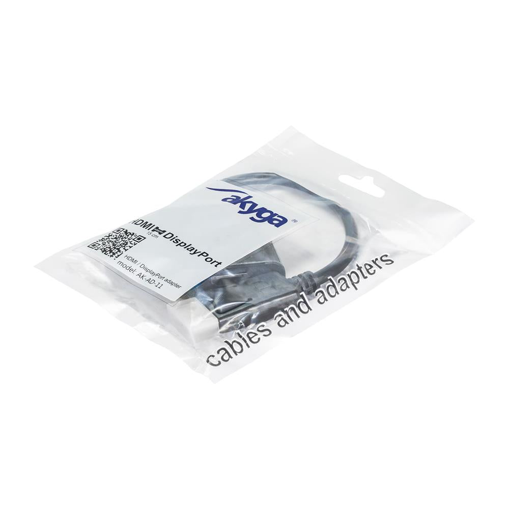 Akyga converter adapted with AK-AD-11 DisplayPort (m) / HDMI (f) 15cm