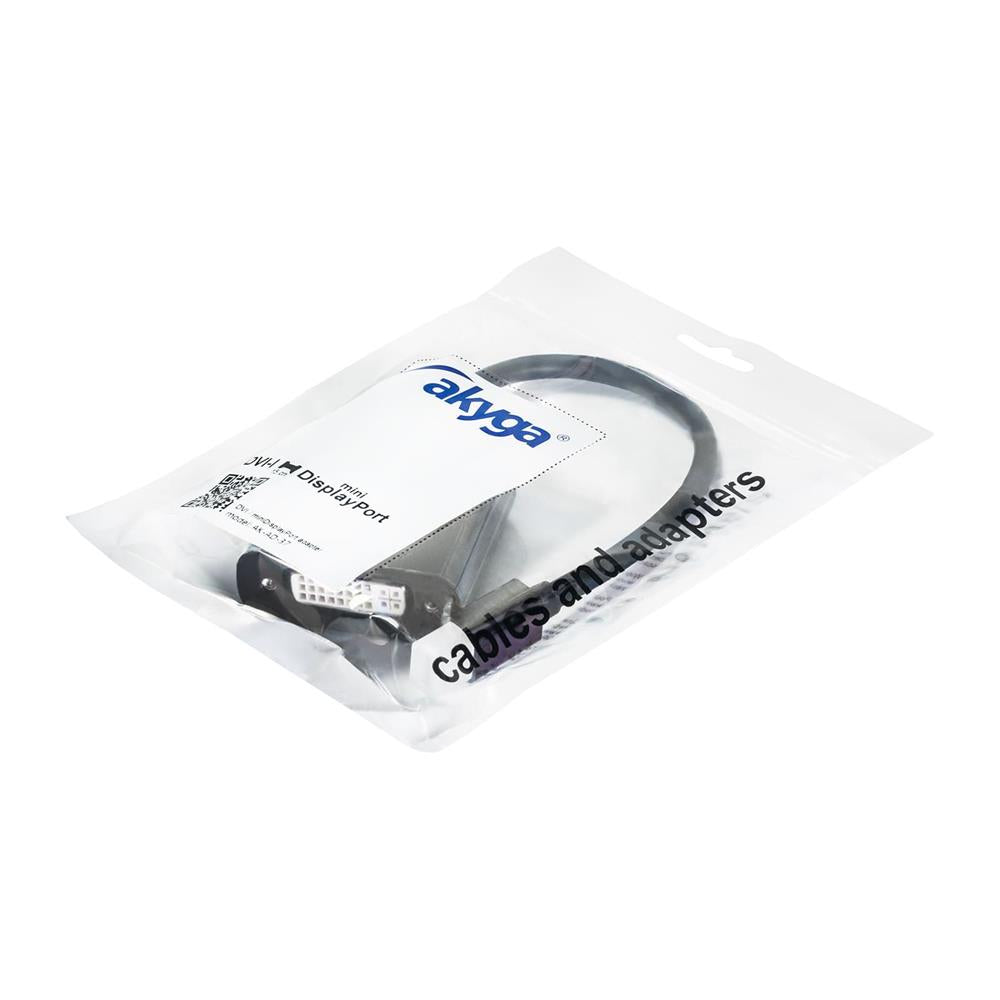 Akyga converter adapter with cable AK-AD-37 mini DisplayPort (m) / DVI 24+5 pin (f) 15cm