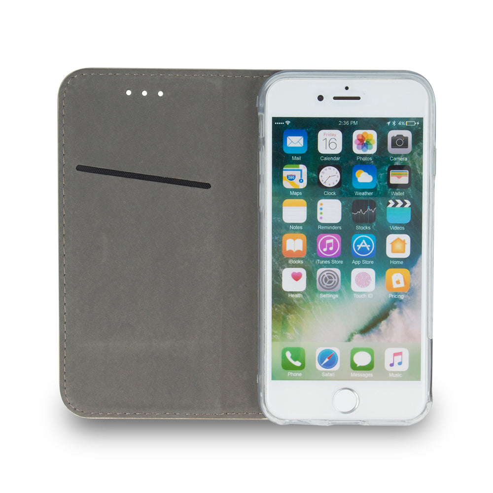 Smart Magnetic case for Honor 600 Lite burgundy