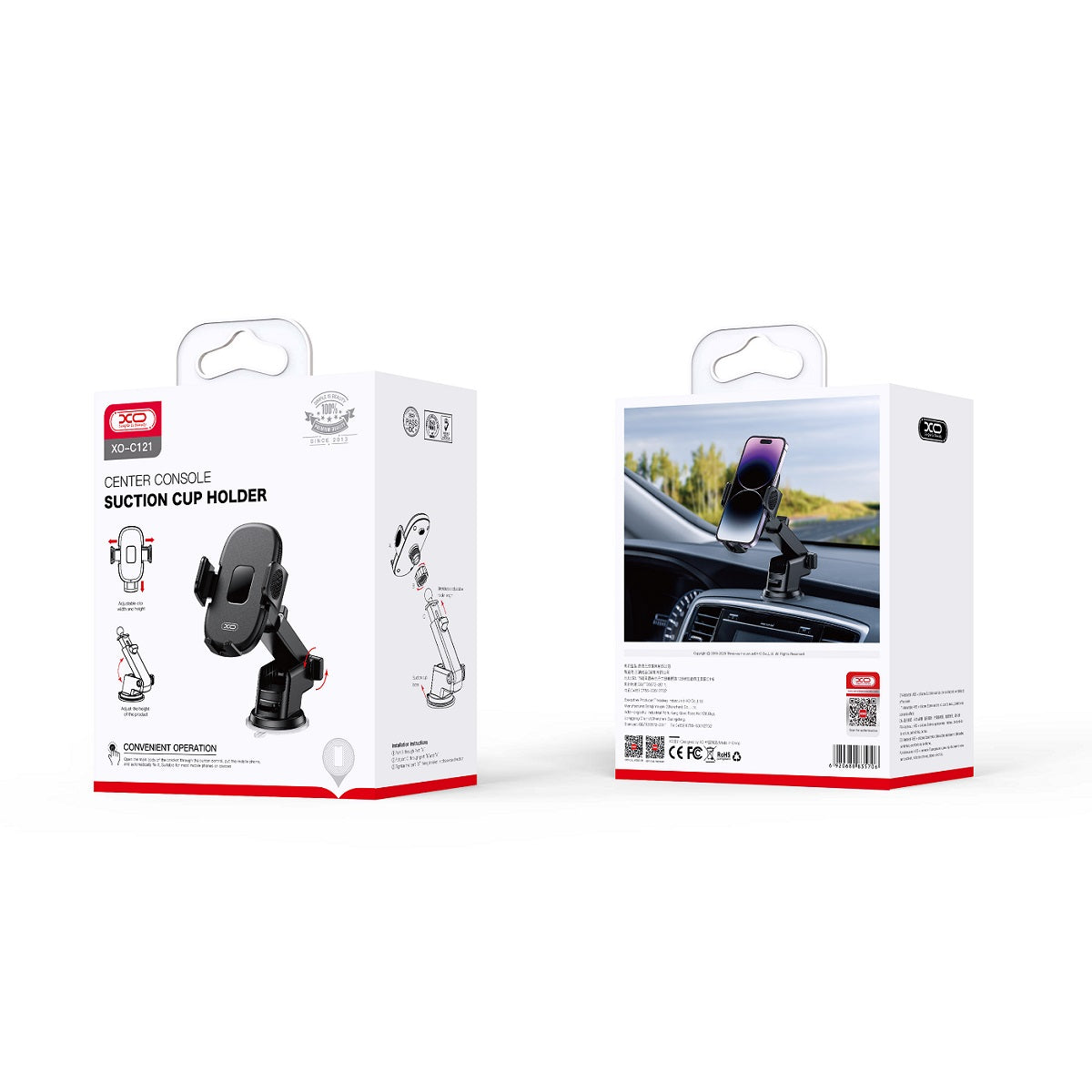Support voiture XO C121 — ventouse universelle