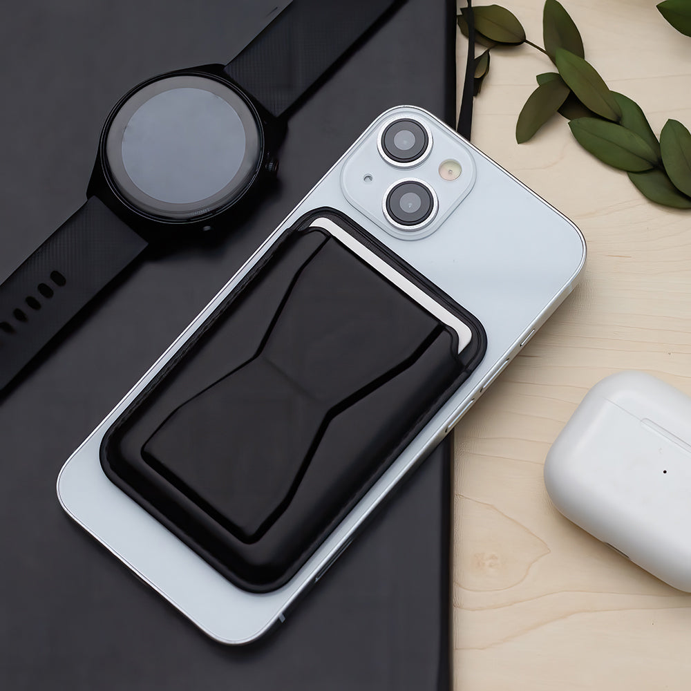 Card holder with stand black