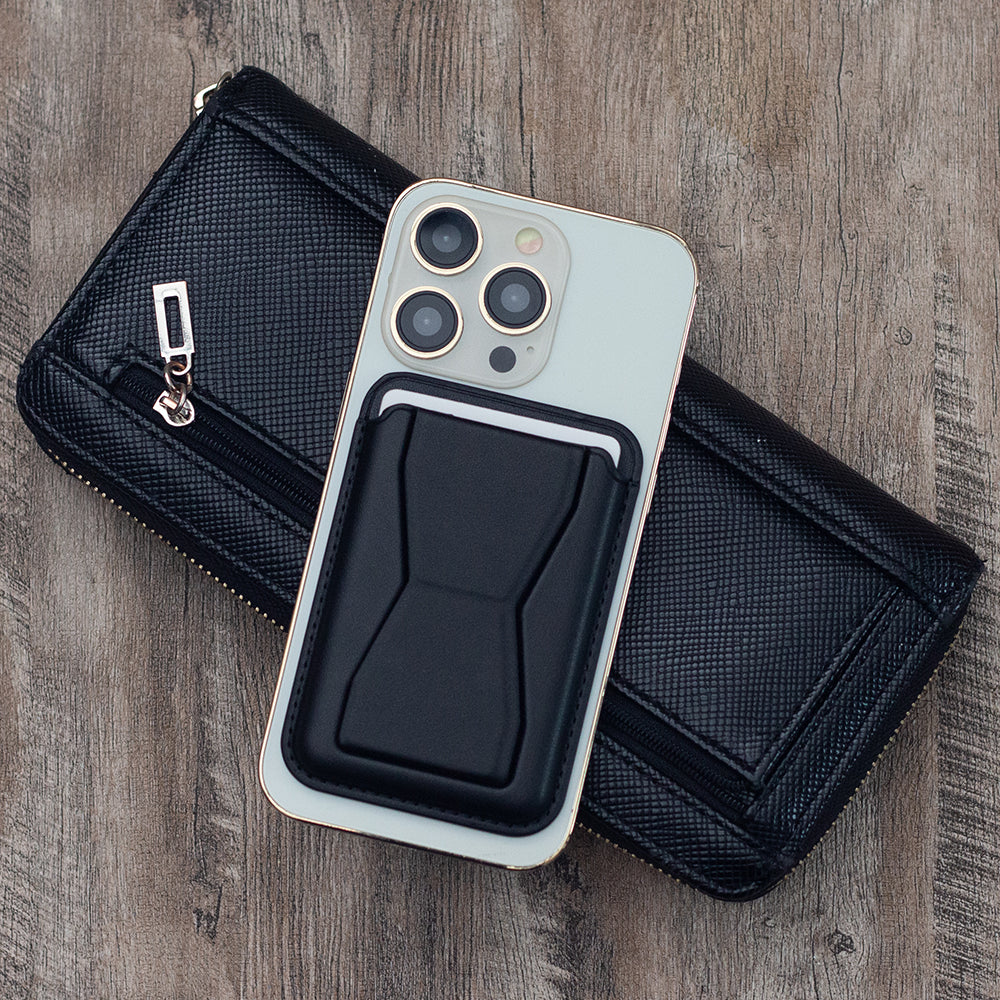 Card holder with stand black