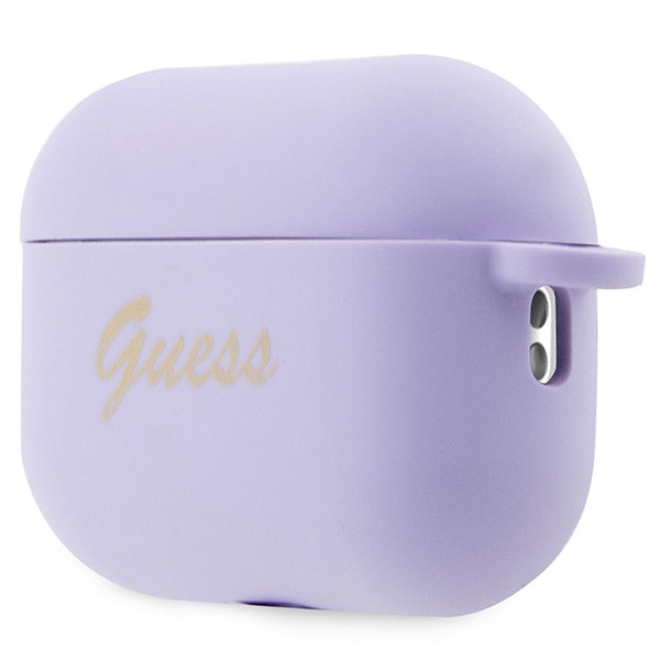 Guess case for AirPods Pro 2 GUAP2LSCHSU purple Silicone Heart Charm