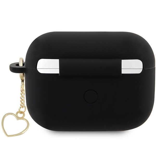 Guess case for AirPods Pro 2 GUAP2LSCHSK black Silicone Heart Charm