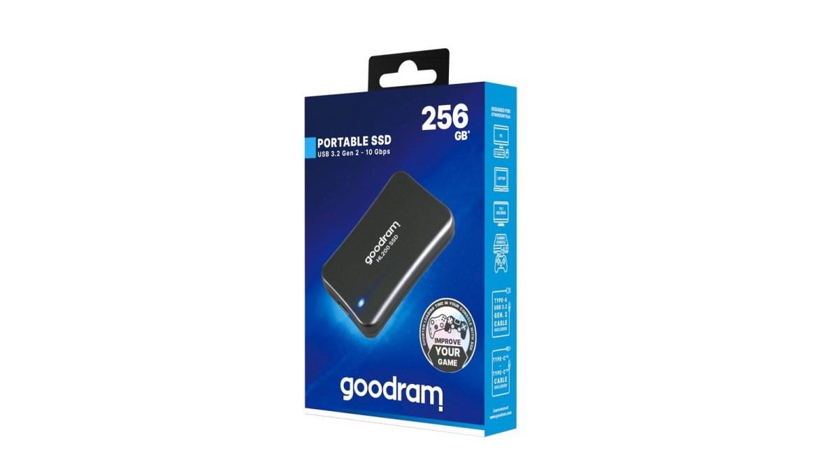 Goodram SSD disc 256GB HL200 USB Type-C + A