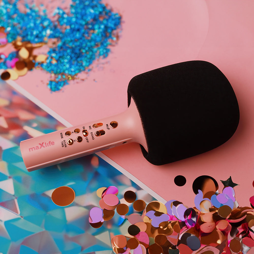 Maxlife Bluetooth microphone with speaker MXBM-600 pink