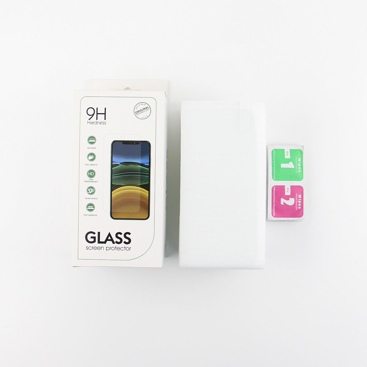 Verre trempé 2,5D pour iPhone 16/17 Pro Max — 9H (pack 50)