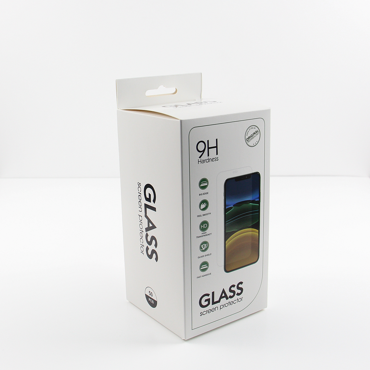 Verre trempé 2,5D pour iPhone 16/17/17 Pro — 9H (pack 50)