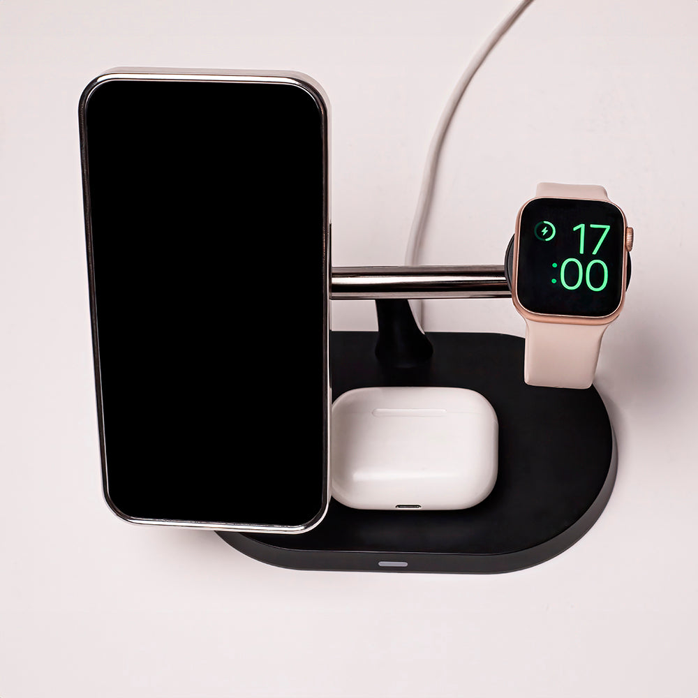 Maxlife MXWC-03 magnetic wireless charger 15W black 3in1