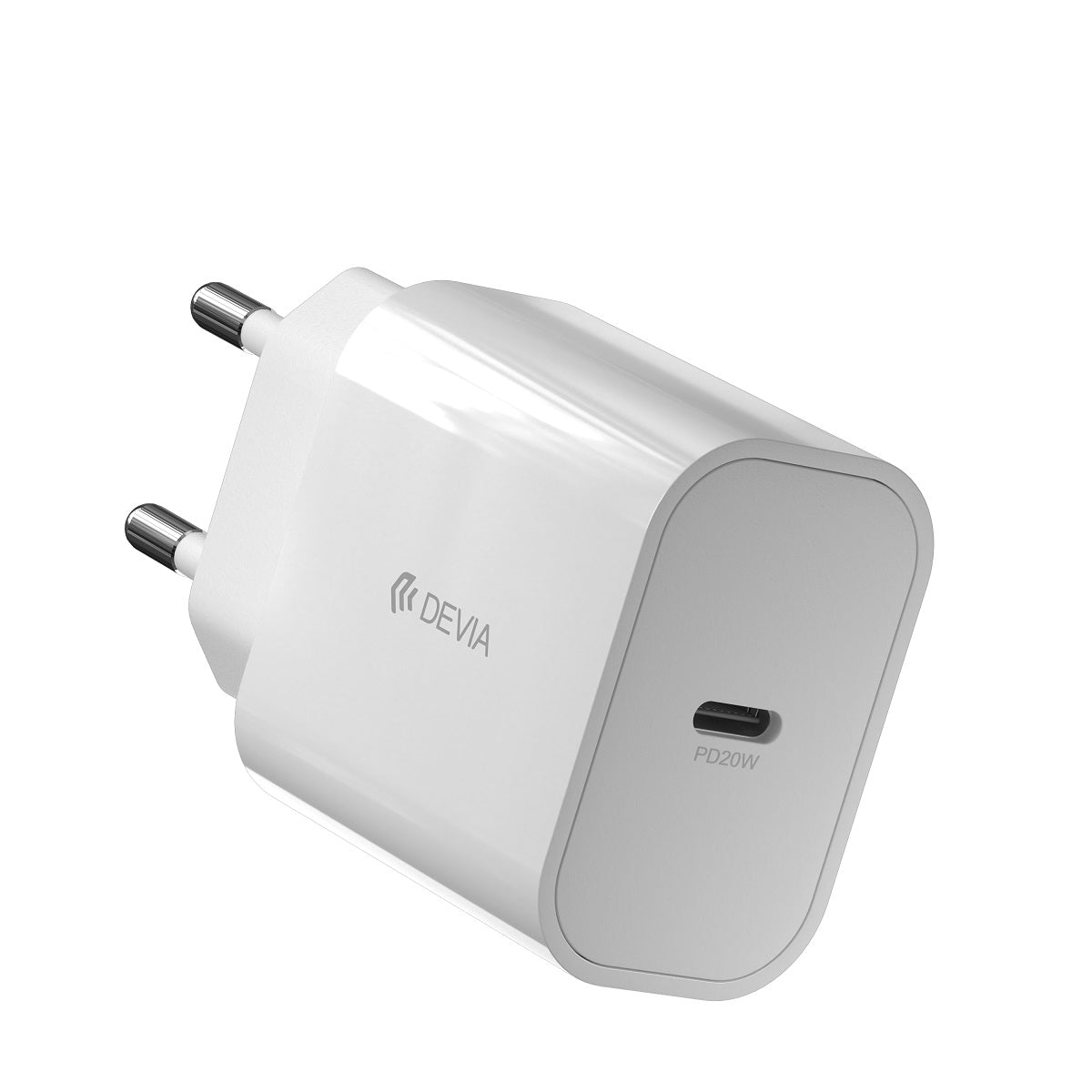Devia wall charger Smart PD 20W 1x USB-C white + Lightning - USB-C cable V2