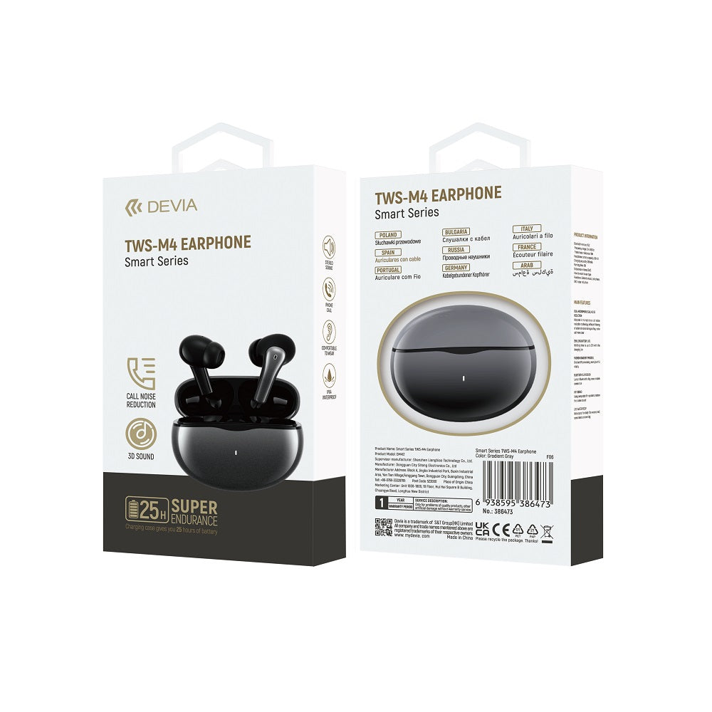 Devia Bluetooth earphones TWS Smart M4 gray