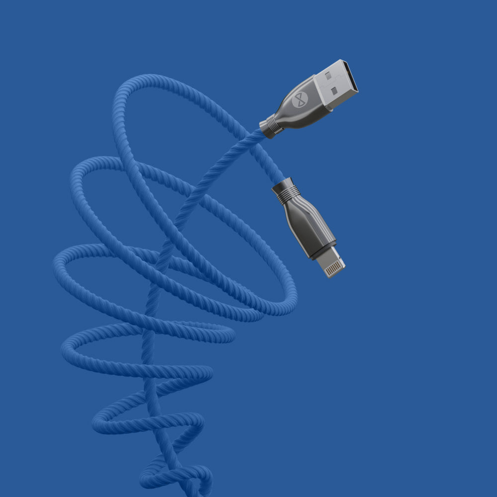 Câble USB-Lightning Forever Tornado 1m 3A bleu