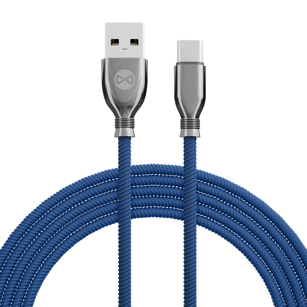 Câble USB-C Forever Tornado 1m 3A bleu marine