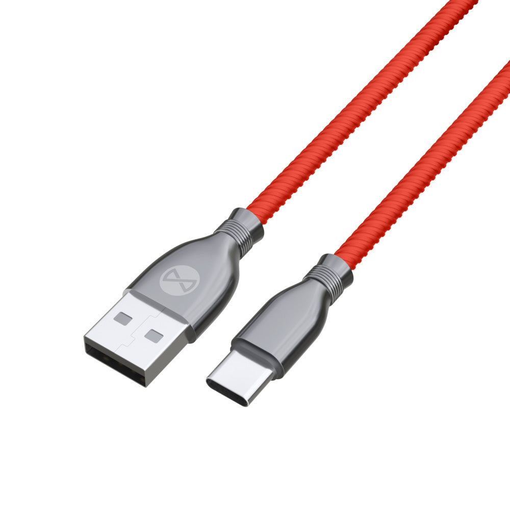 Câble USB-C Forever Tornado 1m 3A rouge