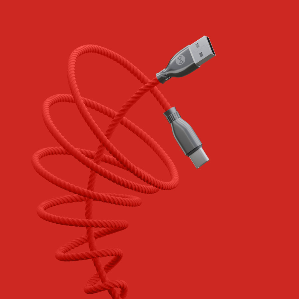 Câble USB-C Forever Tornado 1m 3A rouge