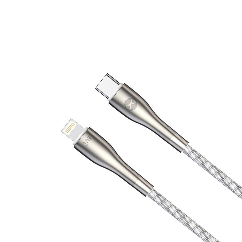 Câble USB-C vers Lightning Forever Sleek 1m 27W — Blanc