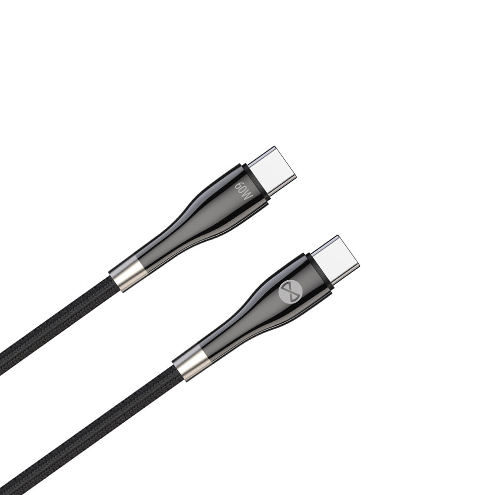Câble USB-C vers USB-C Forever Sleek 2,0 m 60W — Noir