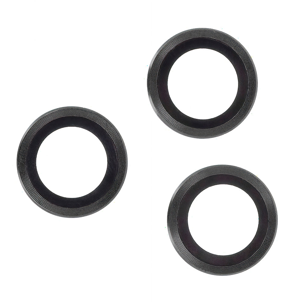 Set of lens glasses for iPhone 12 Mini / iPhone 12 / iPhone 11 black frame (2 pcs)