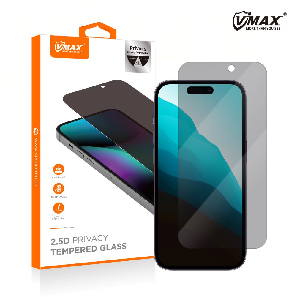 Vmax tempered glass 0.33mm 2,5D high clear privacy glass for iPhone 7 / 8 / SE2020 / SE2022