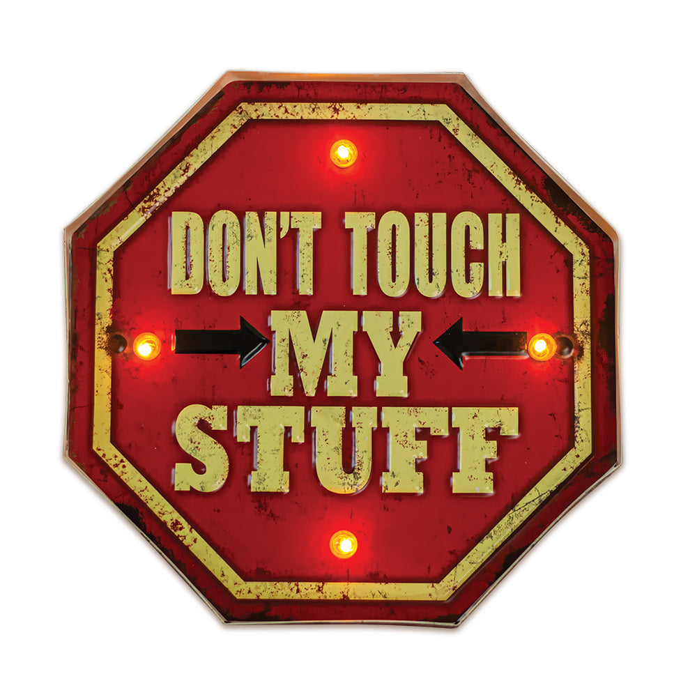 Enseigne LED Rétro Metal Don't Touch Forever Light