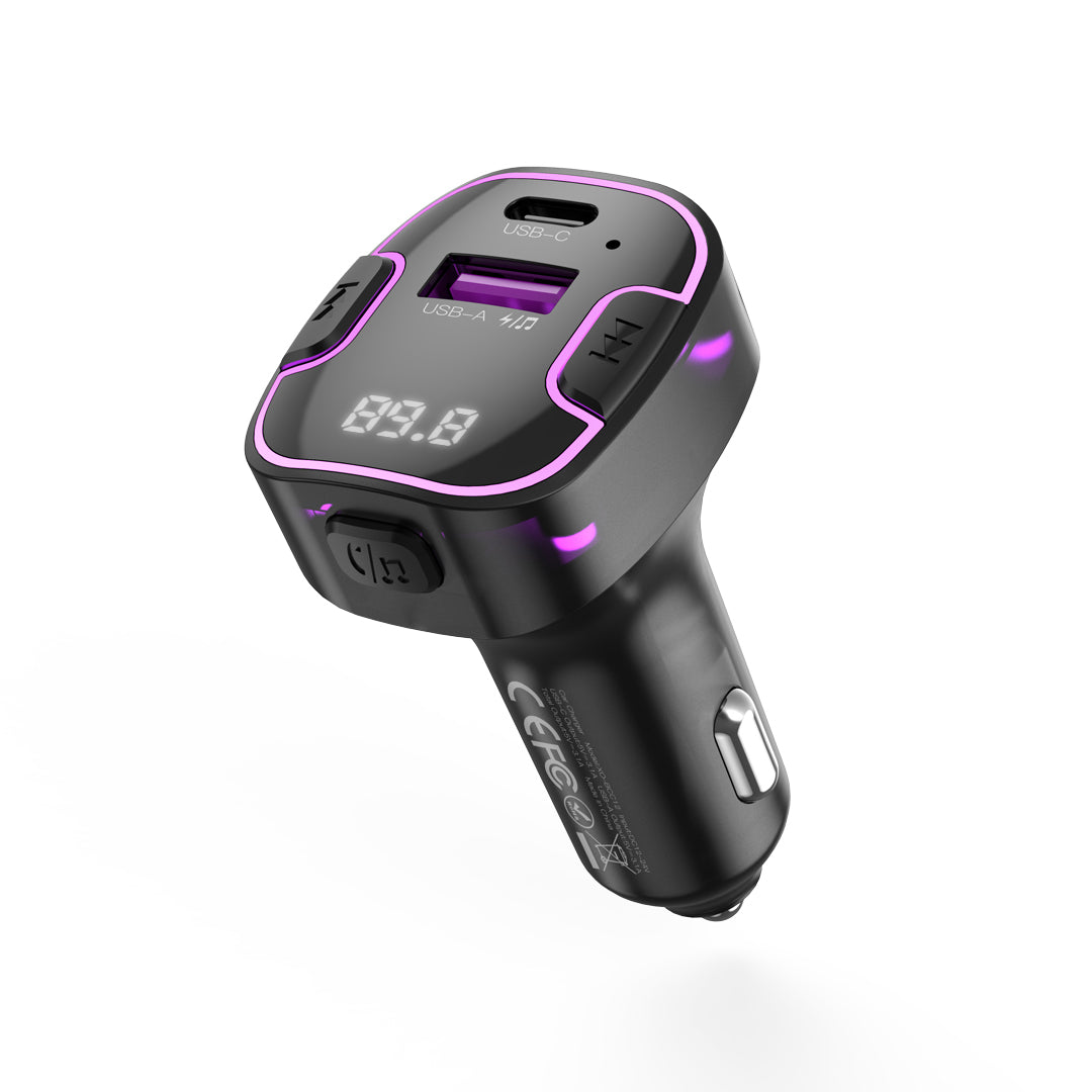 XO transmitter FM BCC12 Bluetooth MP3 car charger 3,1A black