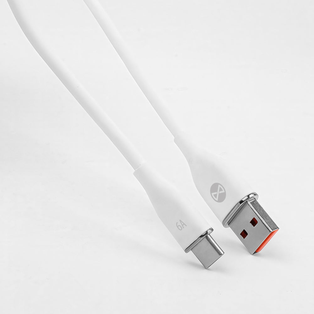 Câble USB-C Forever 1,0 m 6A — Charge rapide 66W blanc