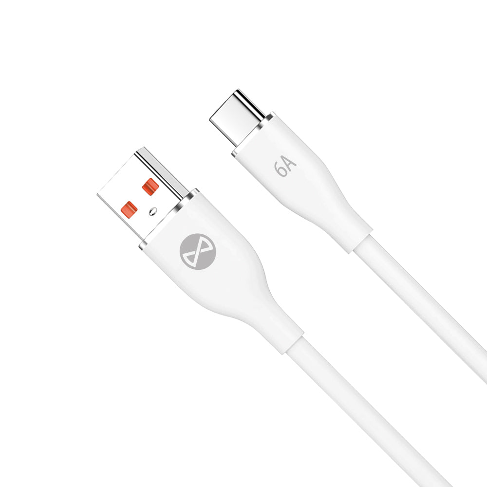Câble USB-C Forever 1,0 m 6A — Charge rapide 66W blanc