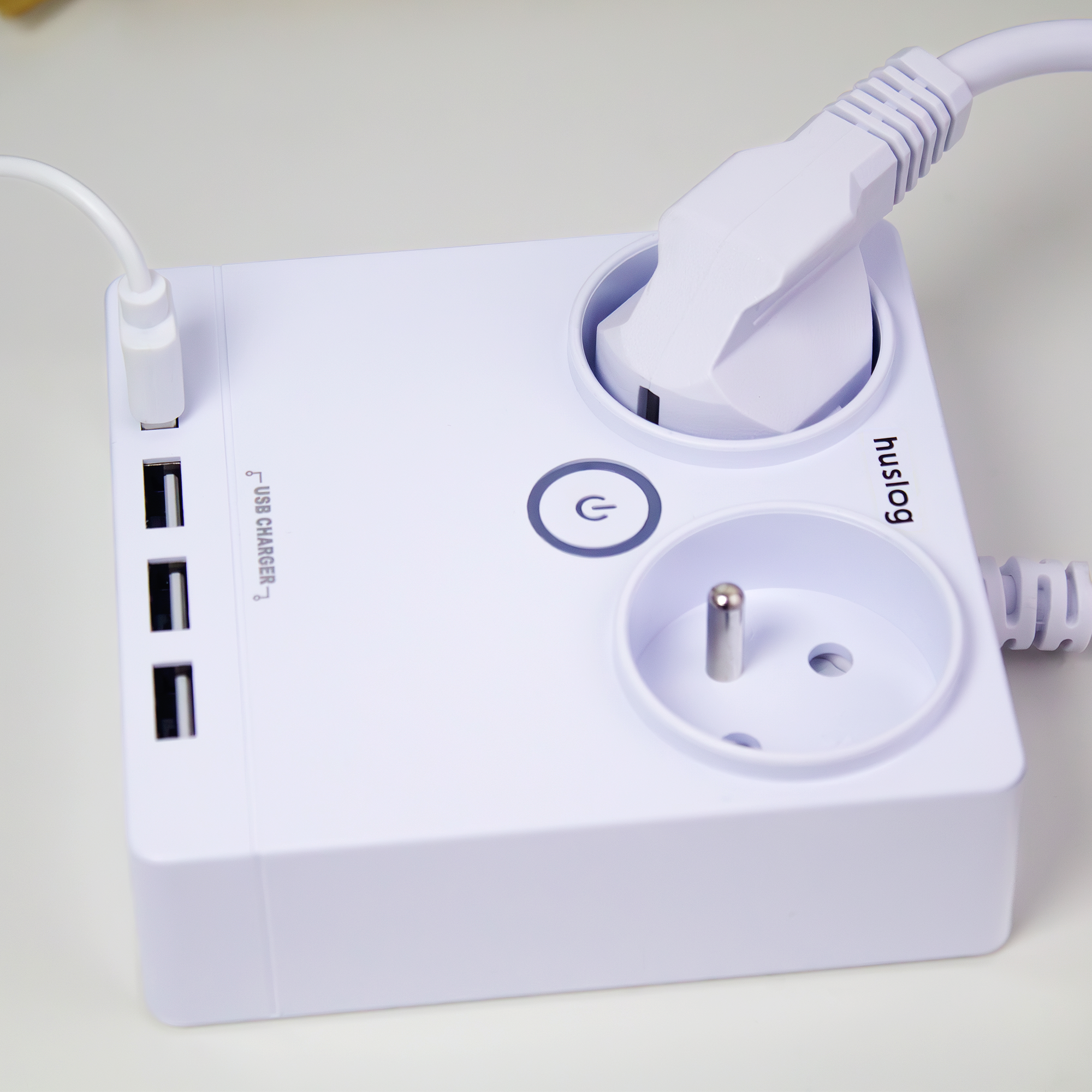 Huslog flat extension cord with 2 sockets EMX-190124