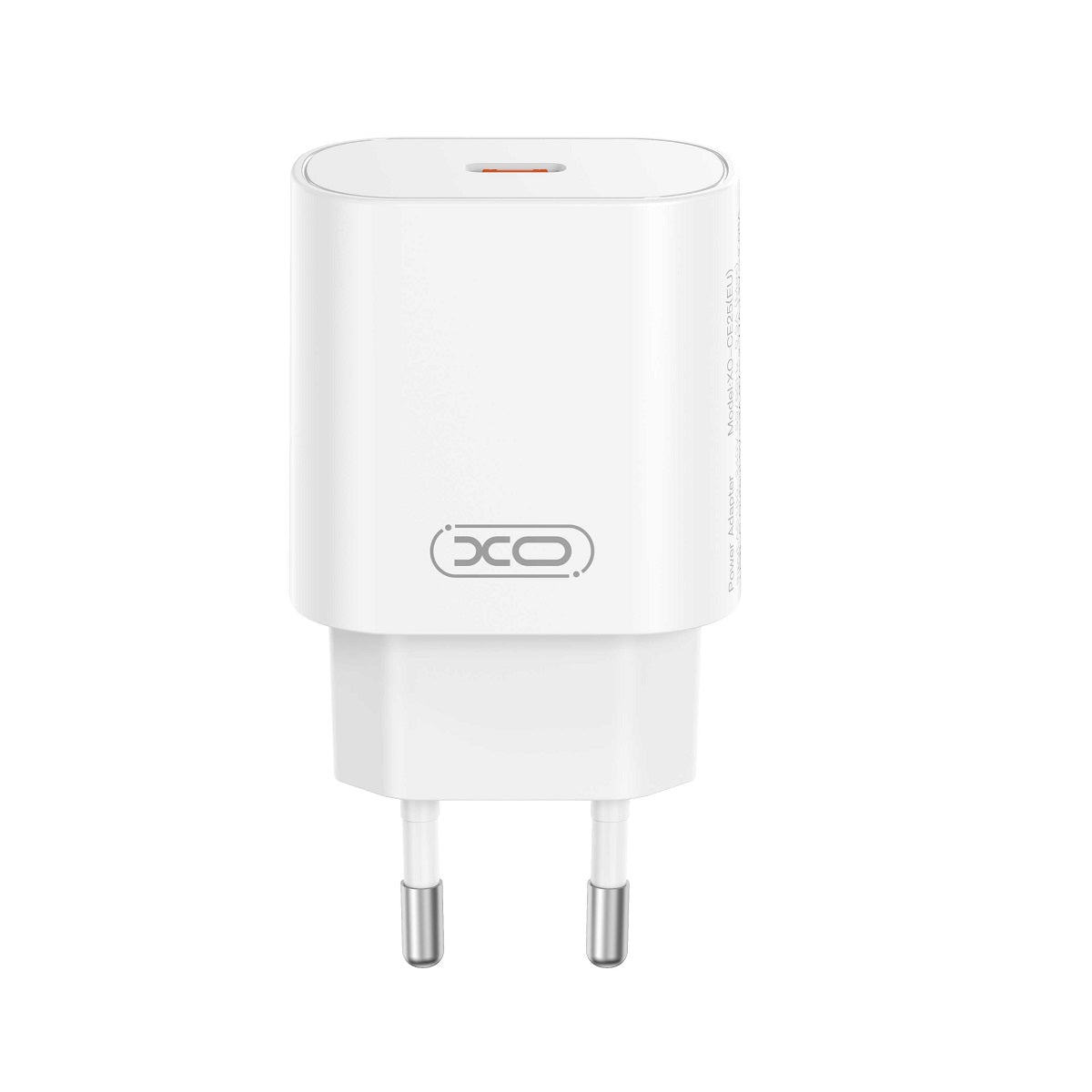 XO wall charger CE25 PD 25W 1x USB-C white + cable USB-C - Lightning