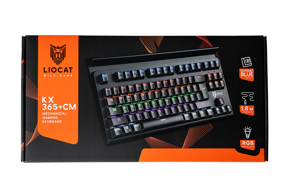 Liocat gaming keyboard KX 365+ C mechanical qwerty outemu blue black