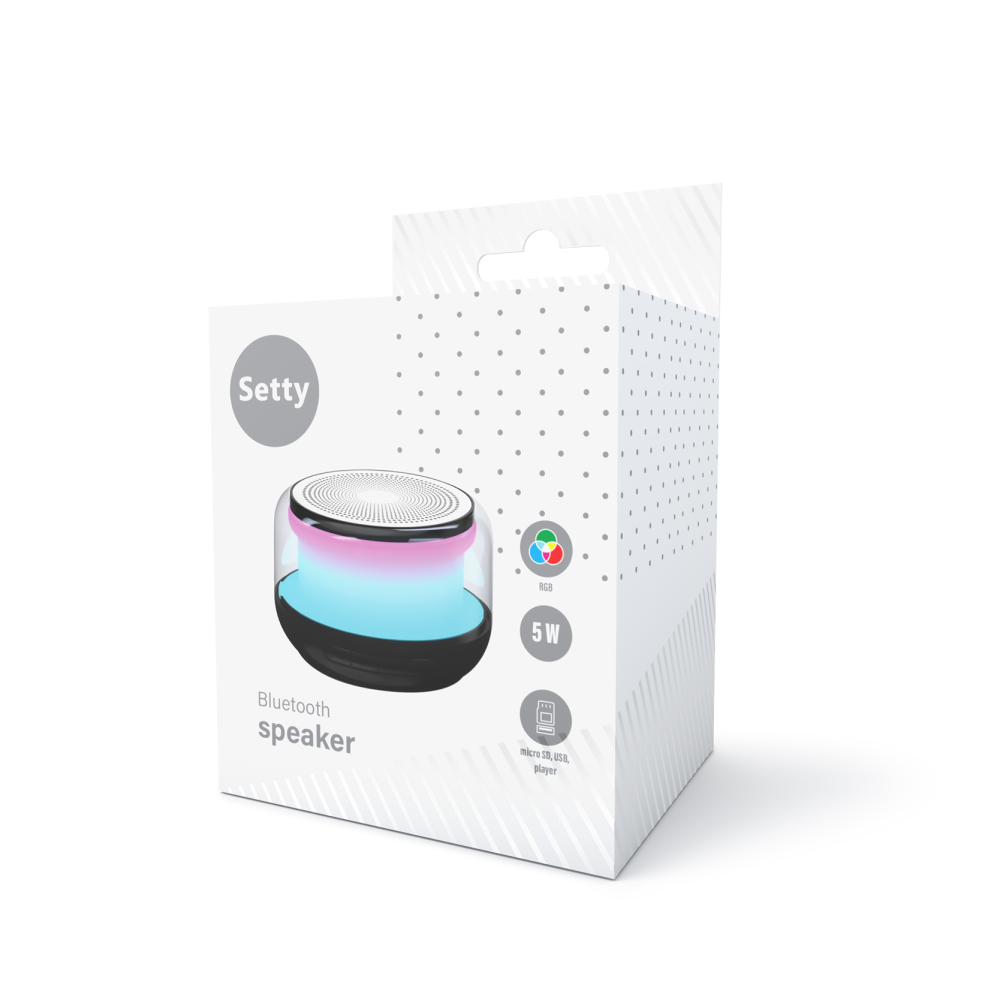 Setty speaker round RGB GB-700 black