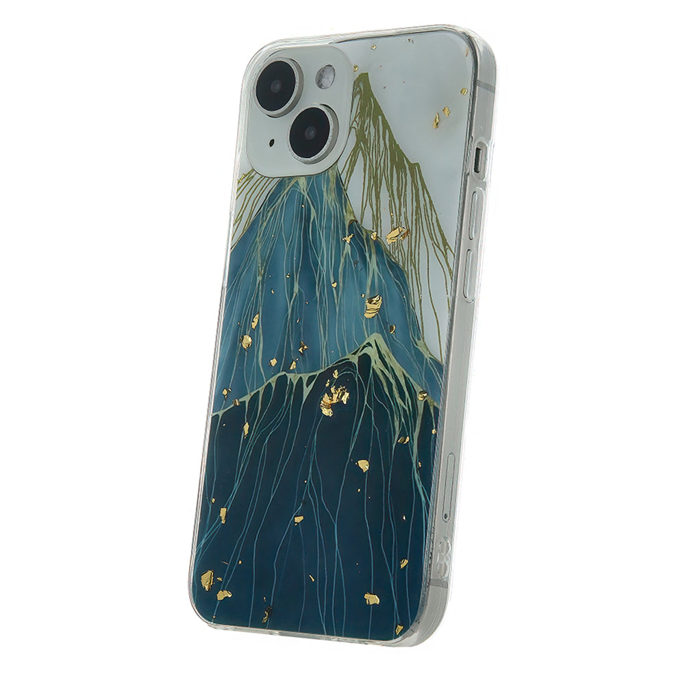 Gold Glam case for iPhone 11 mountain