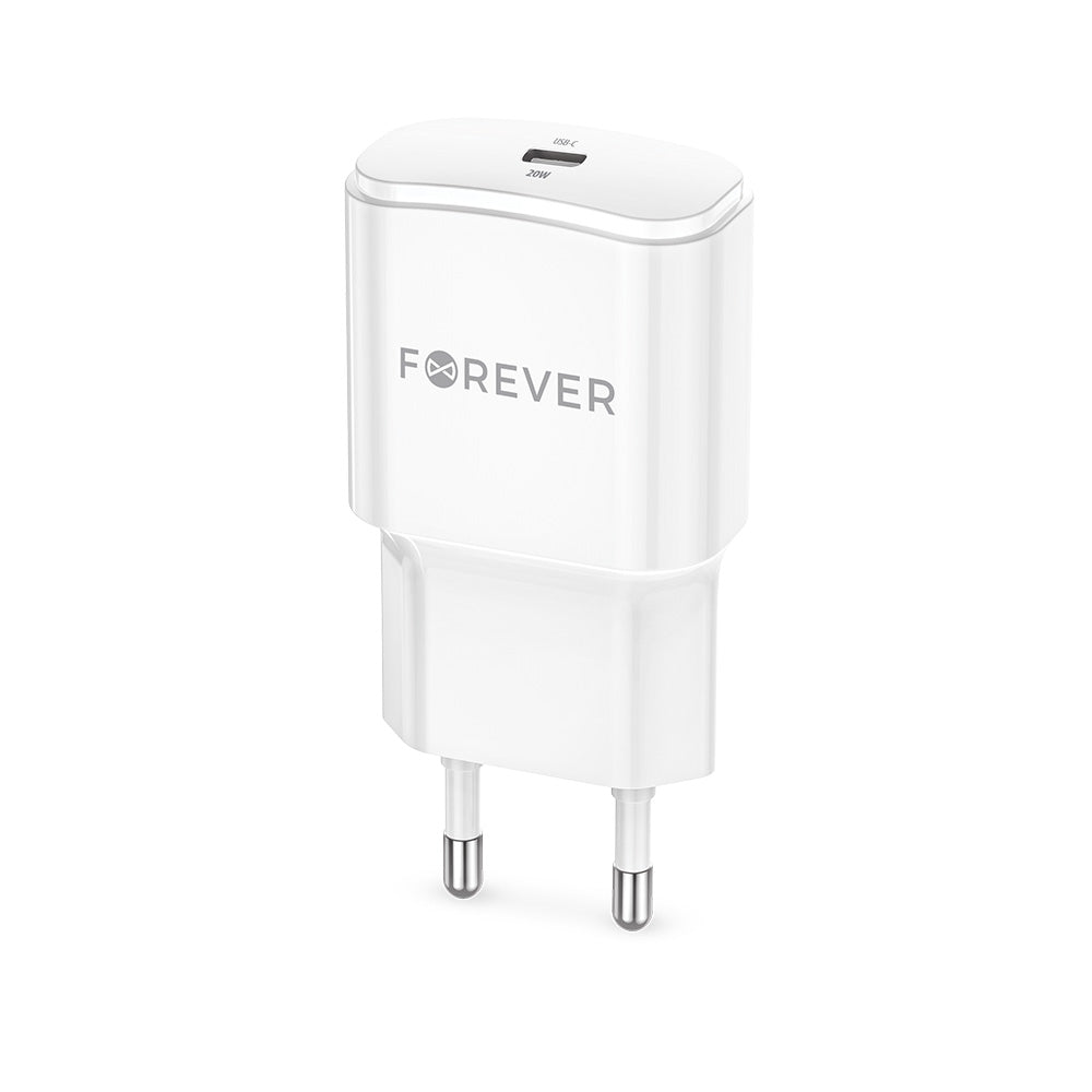 Chargeur Forever TC-01 USB-C 20W PD blanc