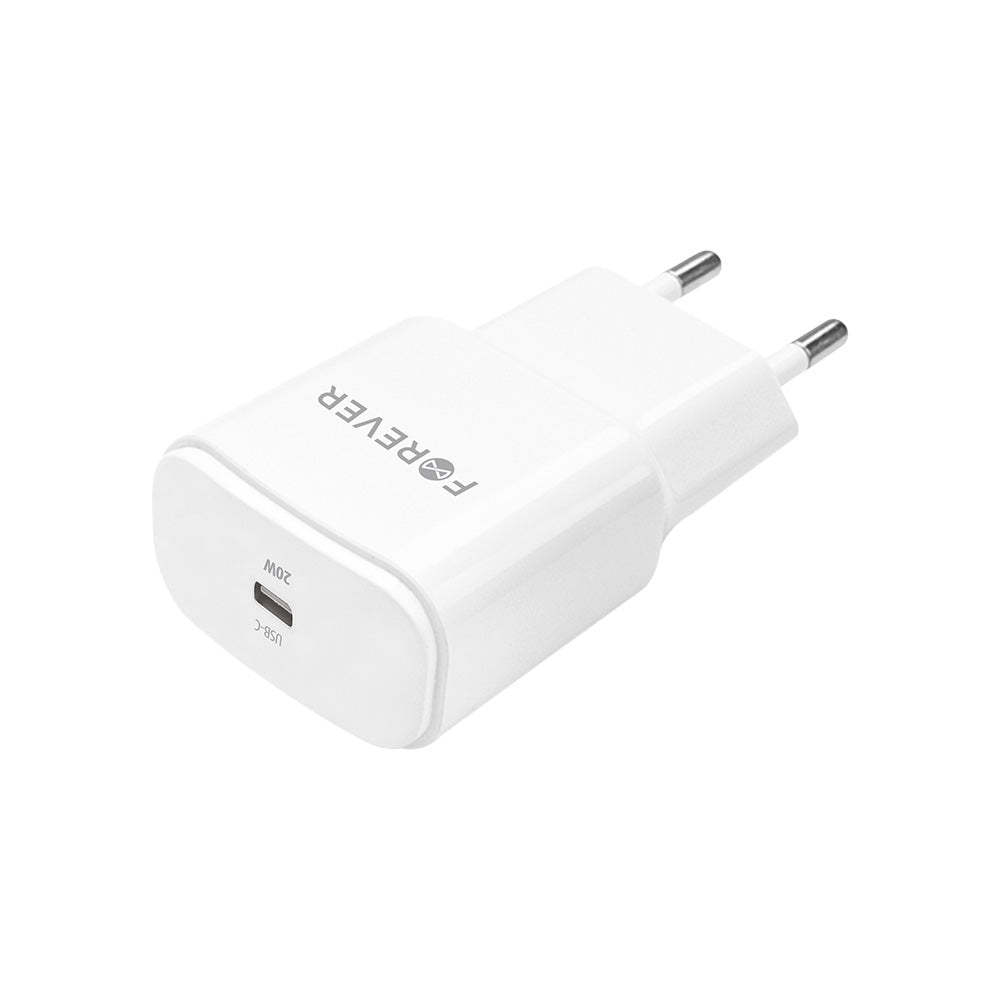 Chargeur Forever TC-01 USB-C 20W PD blanc