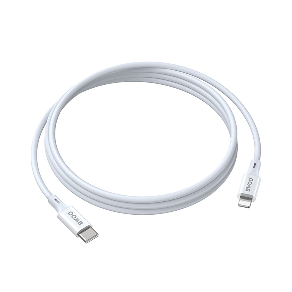 BWOO Cable USB-C - Lightning 1m 27W ABS + TPE X283 C-L white