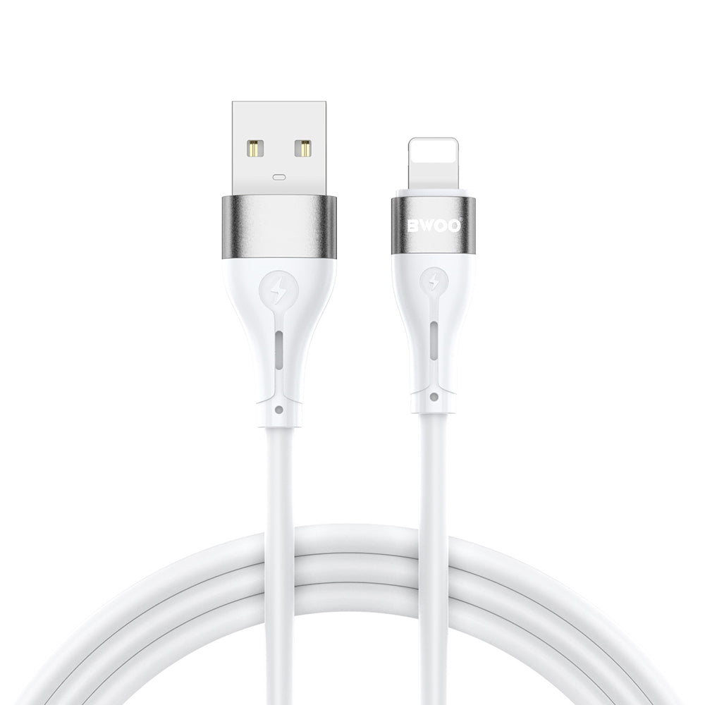 BWOO Cable USB - Lightning 1m 3A Minimalist Silicone White X280L