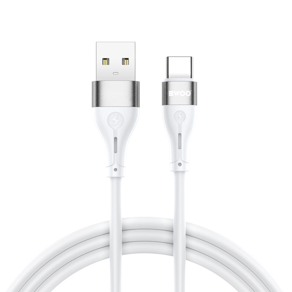 BWOO Cable USB - USB-C 1m 3A Minimalist Silicone White X280C